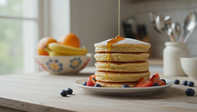proteinske palacinke bez brasna na tanjiru proteinske palacinke bez brasna na tanjiru